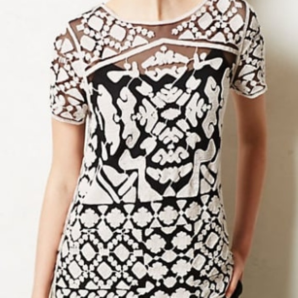 Anthropologie Tops - Anthropologie Everleigh Rococo Sheer Tee Shirt